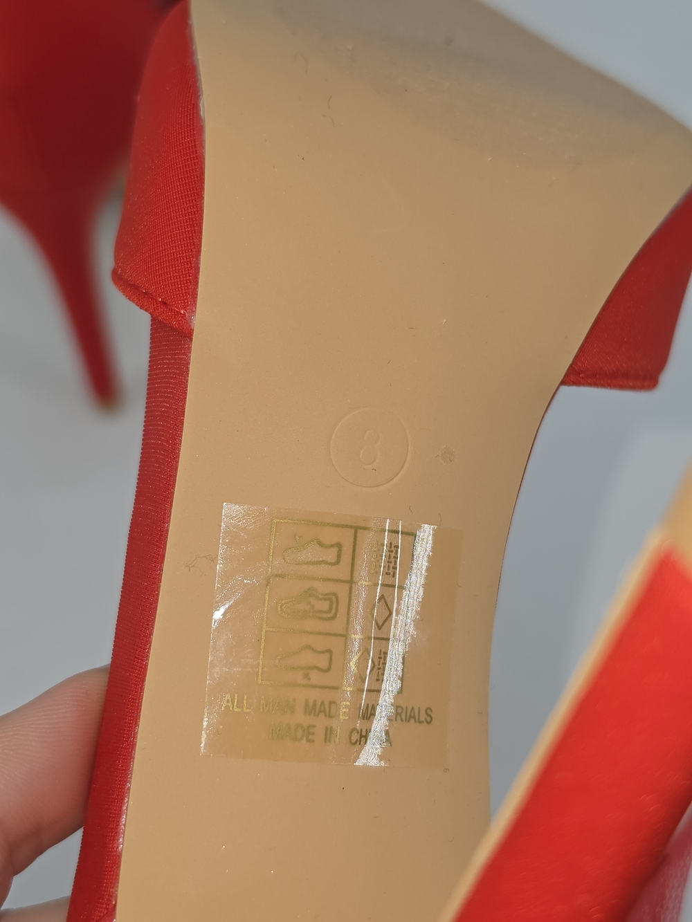 Red Bow Pointed-Toe Ankle-Strap Heels by BERNESS Womens Size 8 New - Picture 6 of 6
